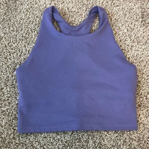 DSG high neck cropped purple girls workout tank